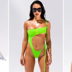 BRAND NEW Lips & honey one piece mesh swim suit
